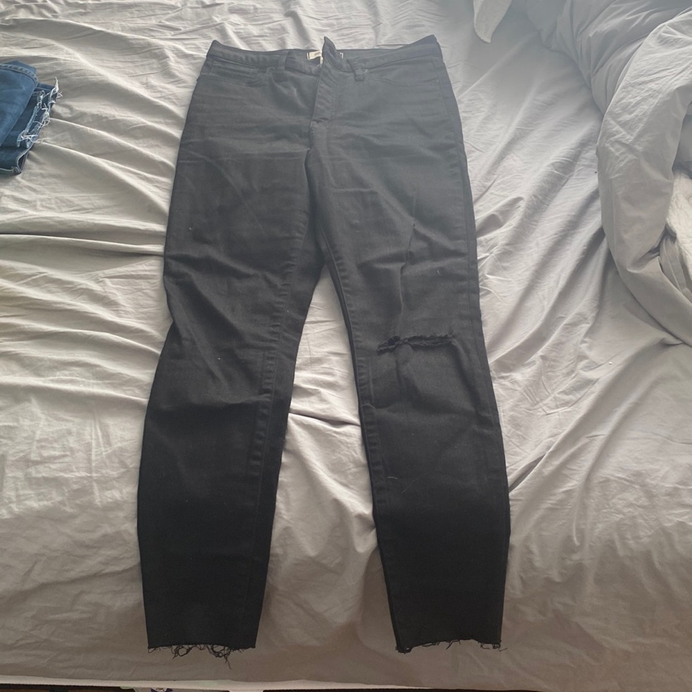 Madewell 11” Super high Rise skinny black jeans